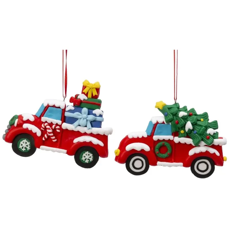 4.5" Claydough Holiday Truck Ornament
