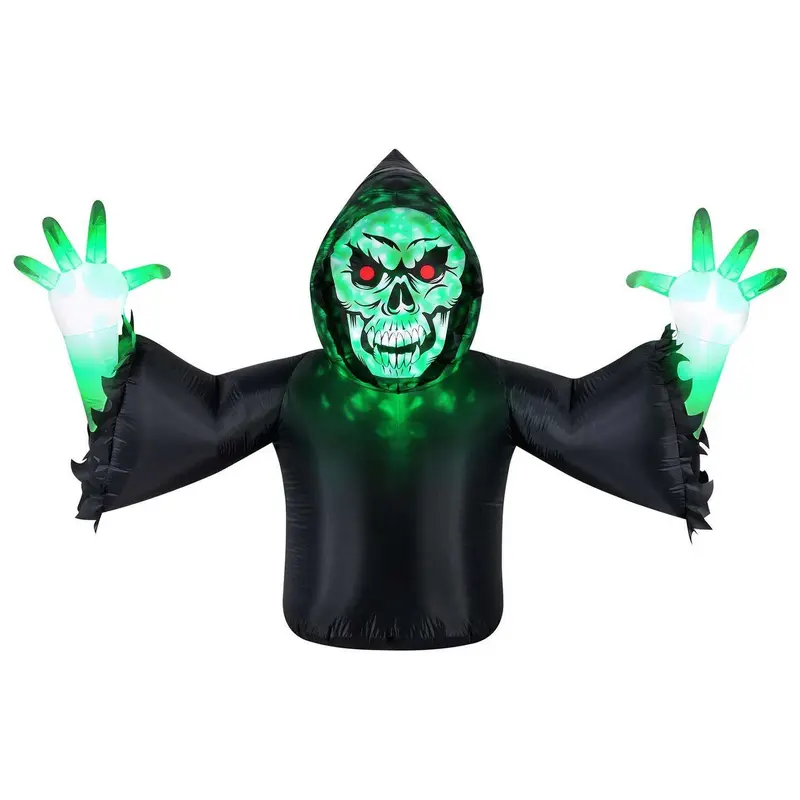 7' Pre-Lit Lurking Reaper Inflatable with Swirling Lights