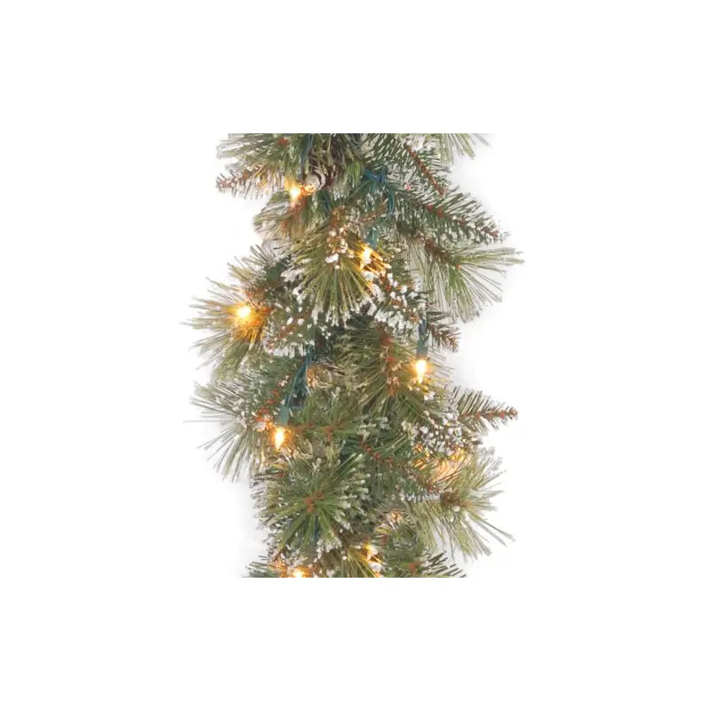 9' Crystal Elegance Pine Pre-Lit Artificial Garland