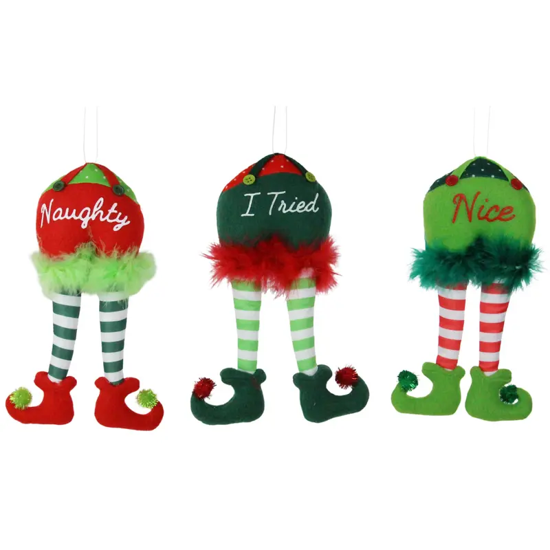 9" Naughty or Nice Elf Bottom Ornament