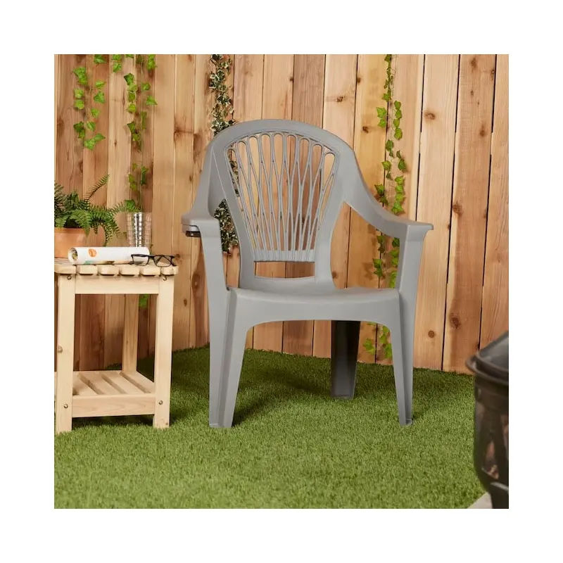 Big Easy Gray High Back Resin Chair