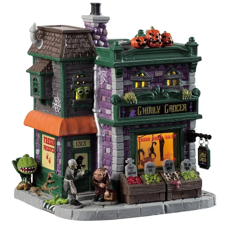 Lemax Spooky Town Ghouly Grocer #95458