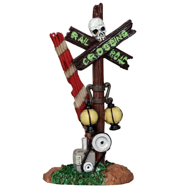 Lemax Spooky Town Rotten Railroad Crossing #24464