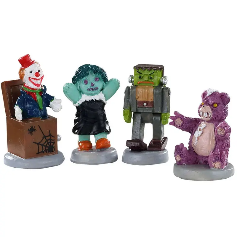 Lemax Spooky Town Terrible Toys, Set of 4 #02910