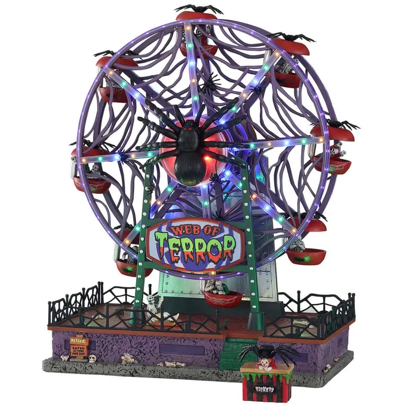 Lemax Spooky Town Web of Terror Ferris Wheel #14823