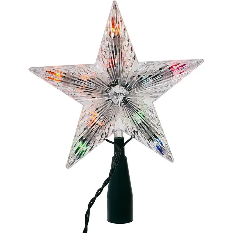 Multi-Colored Crystal Christmas Star Tree Topper
