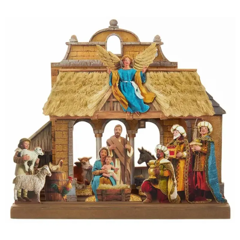 Wooden Nativity Table Piece Set