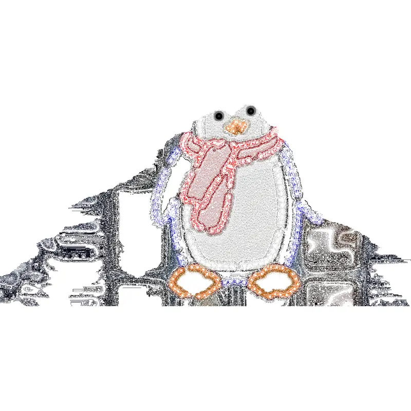 16" Hi-Vibrant LED Penguin Christmas Decoration