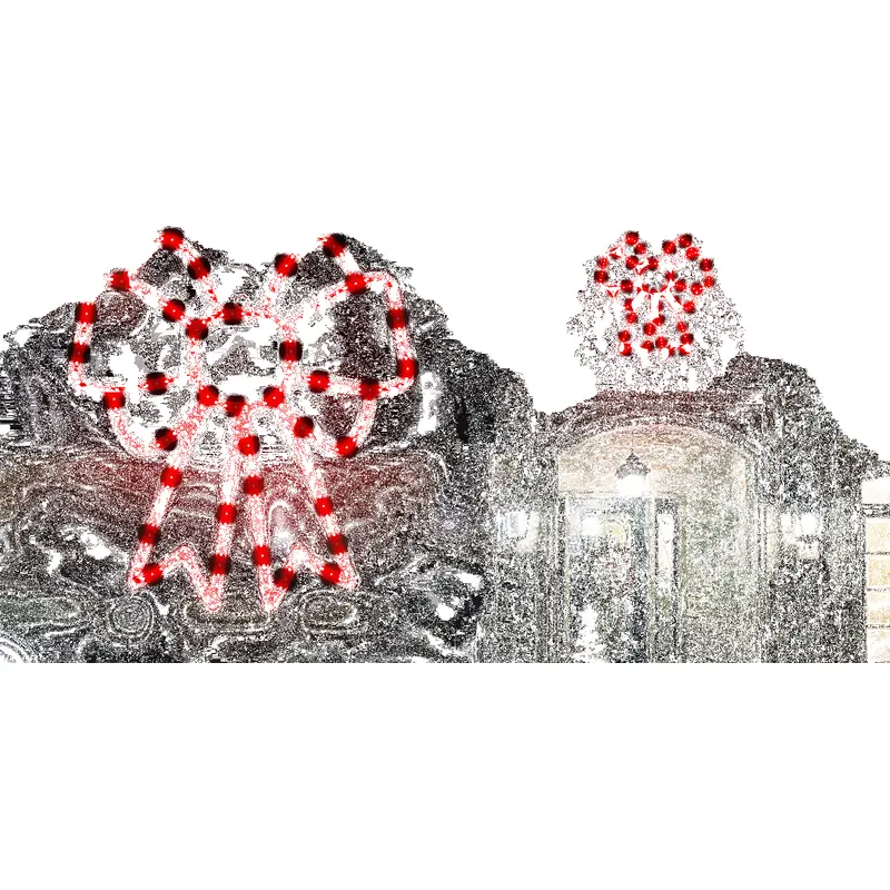 16" Hi-Vibrant Twinkling LED Christmas Bow Decoration