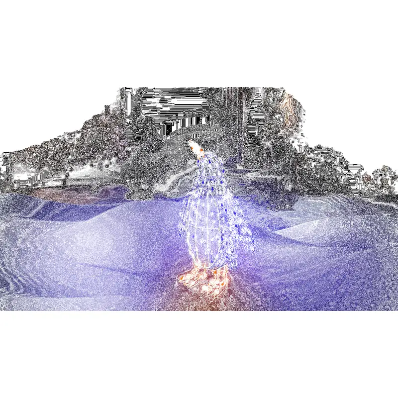 30" Twinkling LED Standing Penguin Christmas Decoration