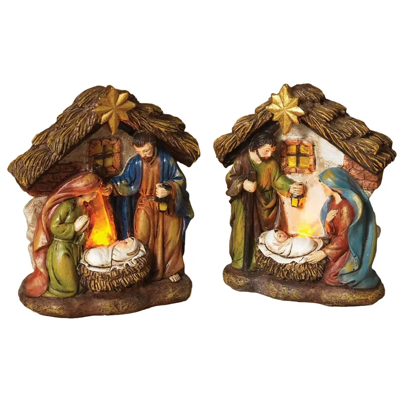 4.5" Battery-Operated LED Nativity Scene Decoration