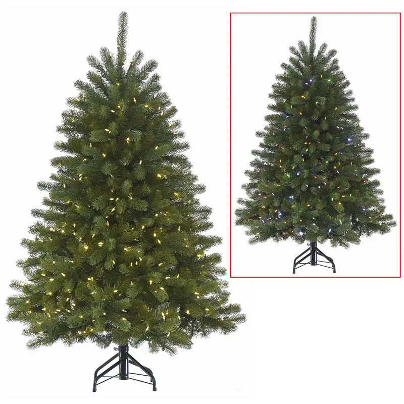 4.5' Colorado Fir Artificial Christmas Tree with Dual Color LED Lights