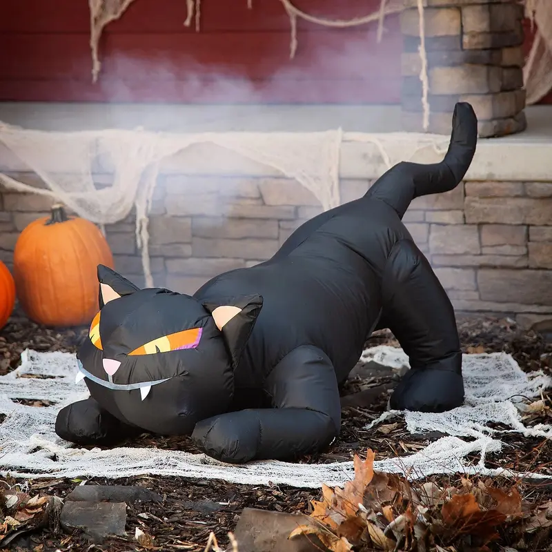 4' Airblown Black Cat Halloween Inflatable