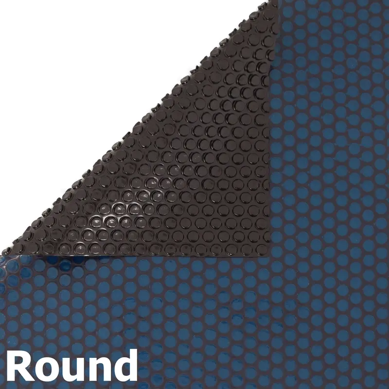 Blue/Black Round 8 mil Deluxe Above Ground Swimming Pool Solar Cover