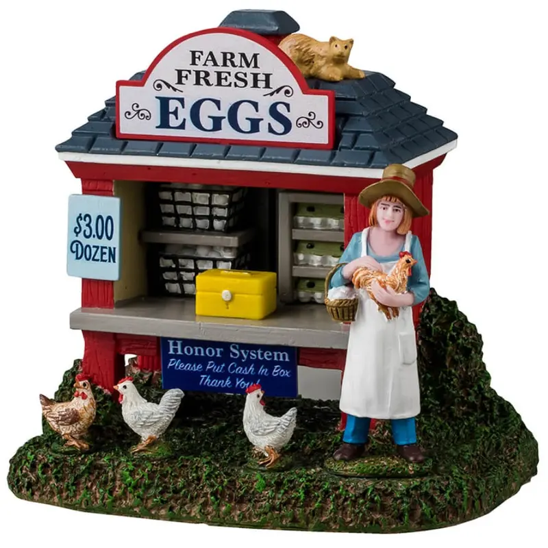 Lemax Harvest Crossing Table Accent: Egg-Cellent Egg Stand #43718