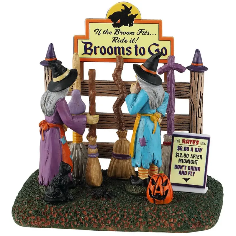 Lemax Spooky Town Brooms to Go #43702
