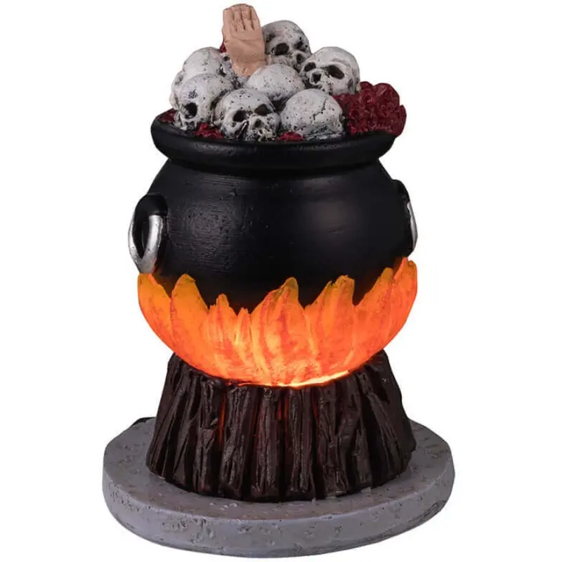 Lemax Spooky Town Skull Stew Cauldron #44311