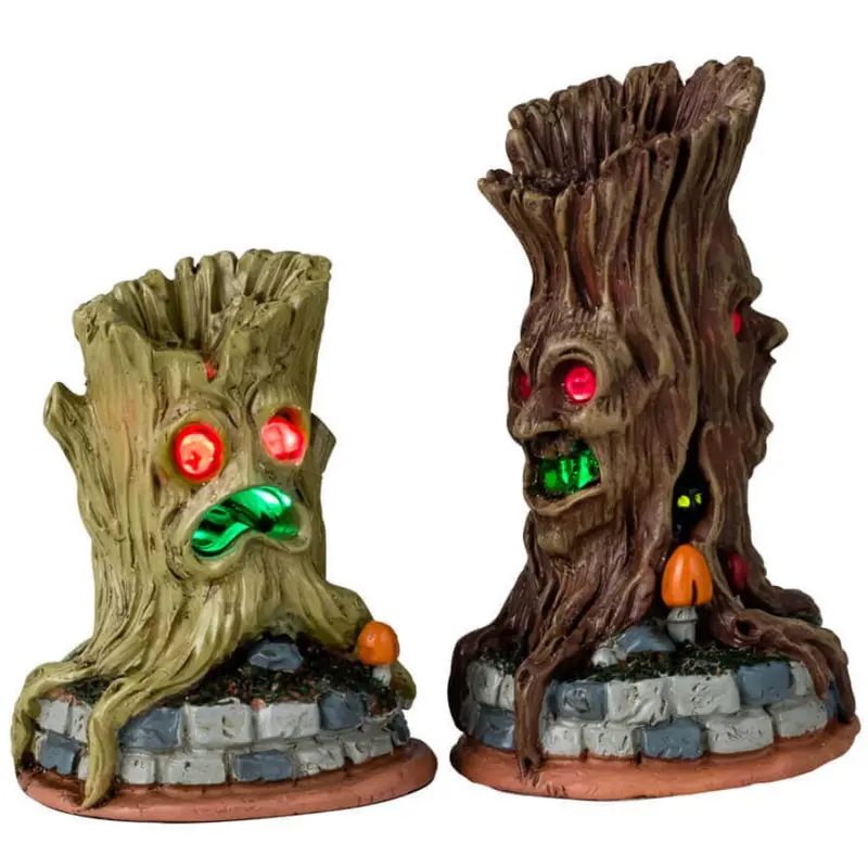 Lemax Spooky Town Spooky Tree Trunks, Set of 2 #44307