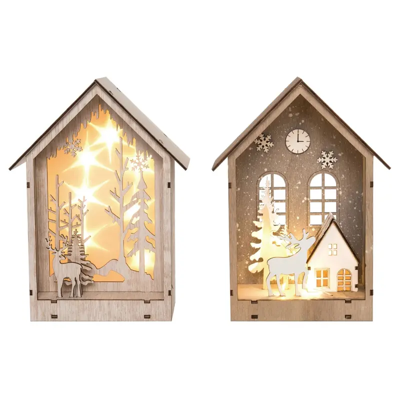 Light-Up Laser Cut Outdoor Holiday Scene Tabletop Decoration