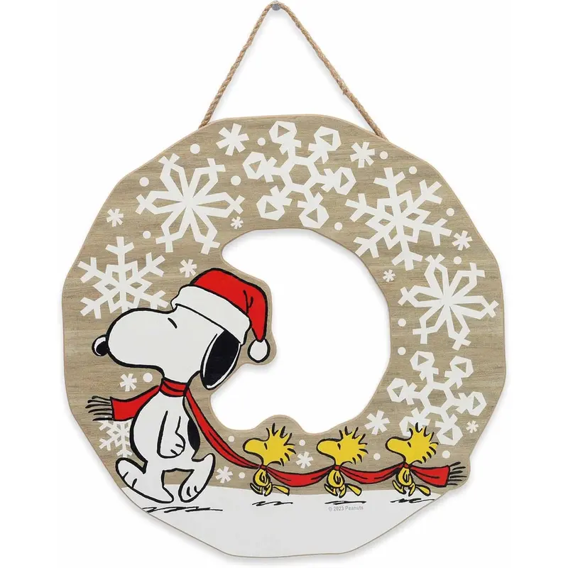 Peanuts Snoopy Snowflake Wreath Hanging Decoration