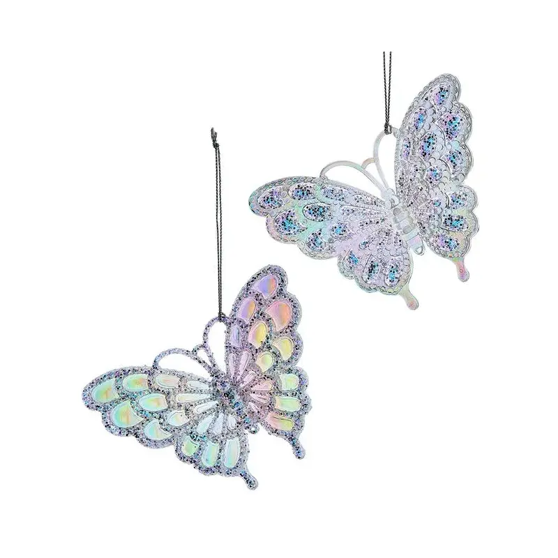 3.8" Opalescent Butterfly Ornament