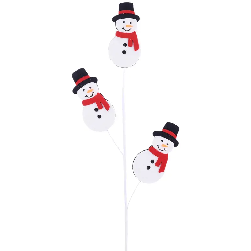 30" Glitter Felt Snowman Spray