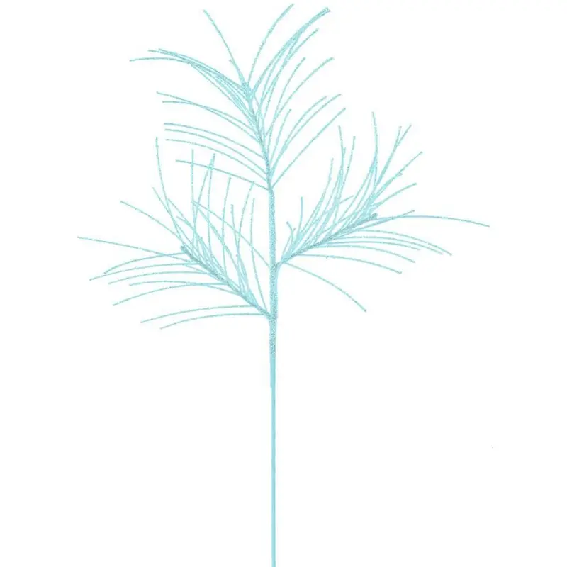 31" Ice Blue Glittered Pine Spray