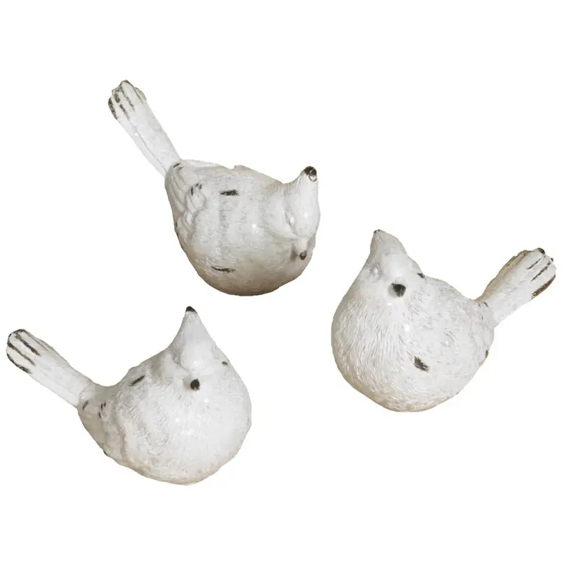 4.3" White Resin Cardinal Figurine