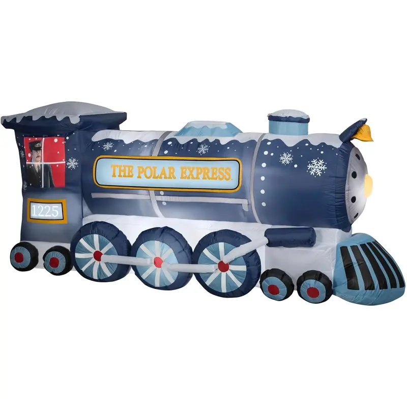 9' x 4' Airblown Polar Express Train Colossal WB Christmas Inflatable