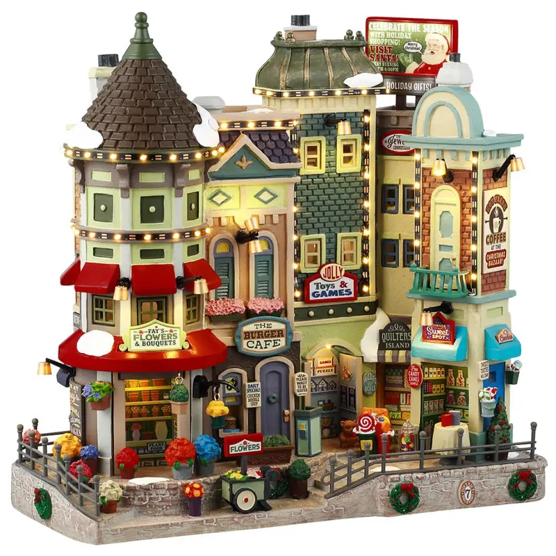 Lemax Caddington Village Facade: Jingle Bell Bazaar #45227