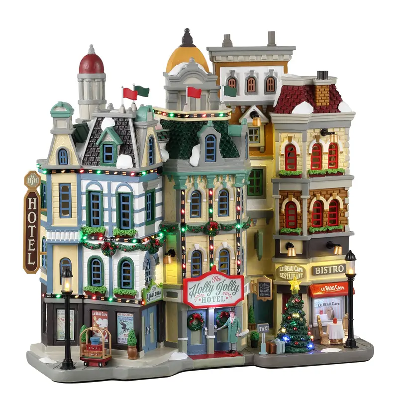 Lemax Caddington Village Facade: The Holly Jolly Hotel #35028