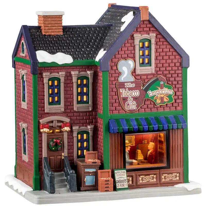 Lemax Caddington Village Lighted Building: The Tobacco & Gift Emporium #45256