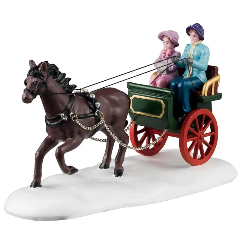 Lemax Caddington Village Table Accent: Winter Carriage Ride #43711