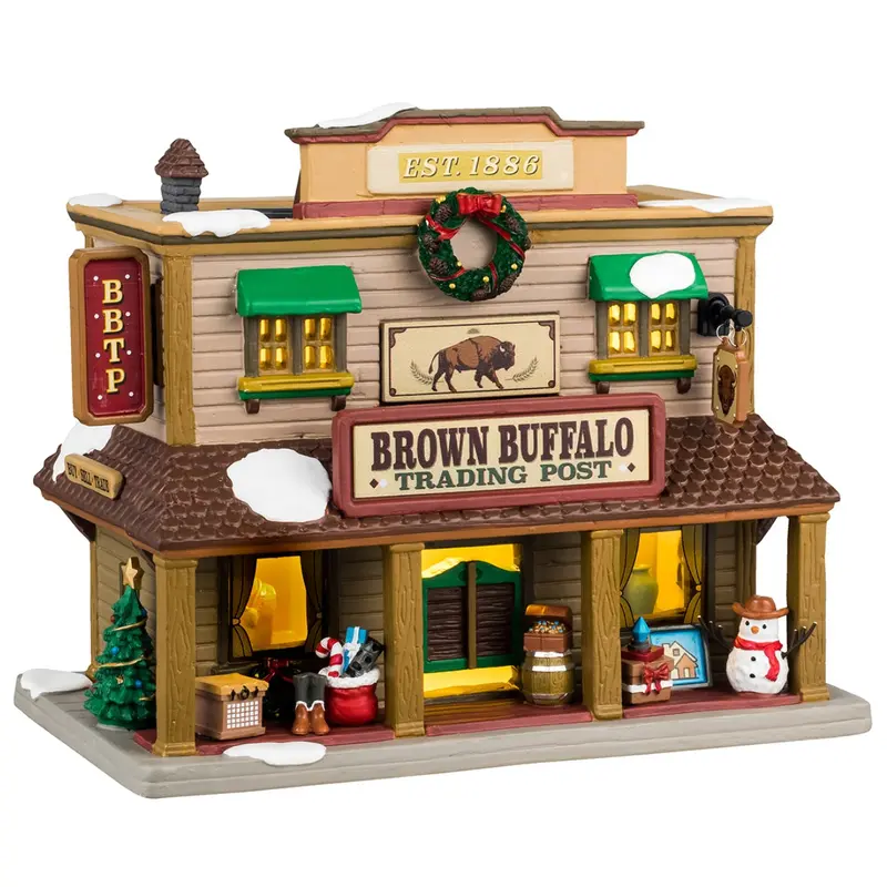 Lemax Vail Village Lighted Building: Brown Buffalo Trading Post #45230