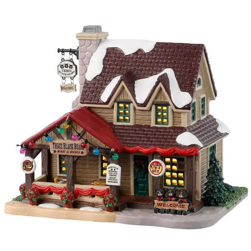 Lemax Vail Village Lighted Building: Three Black Bears Bar & Grill #35078