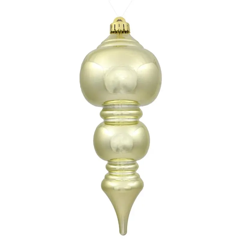 10" Shiny Gold Vacuum Plated Ball Finial Ornament