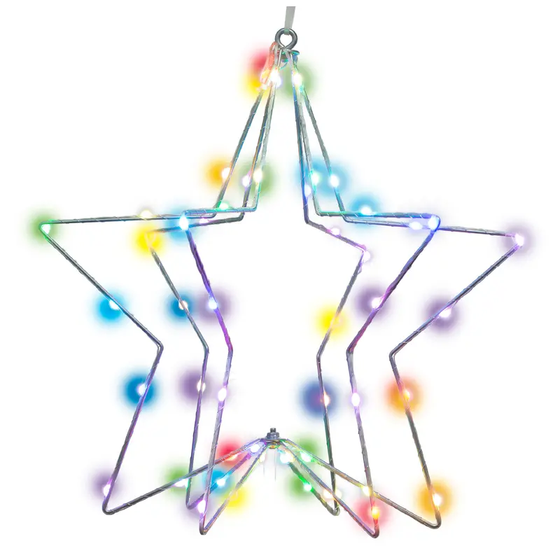 17.7" LED Programmable Smart Hanging Foldable Star Decoration - Remote & App Control
