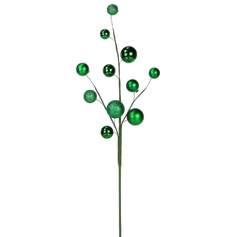 24" Mixed Emerald Green Vacuum Plated Ball Pick