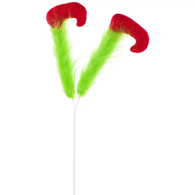 25" Furry Elf Legs Pick Spray