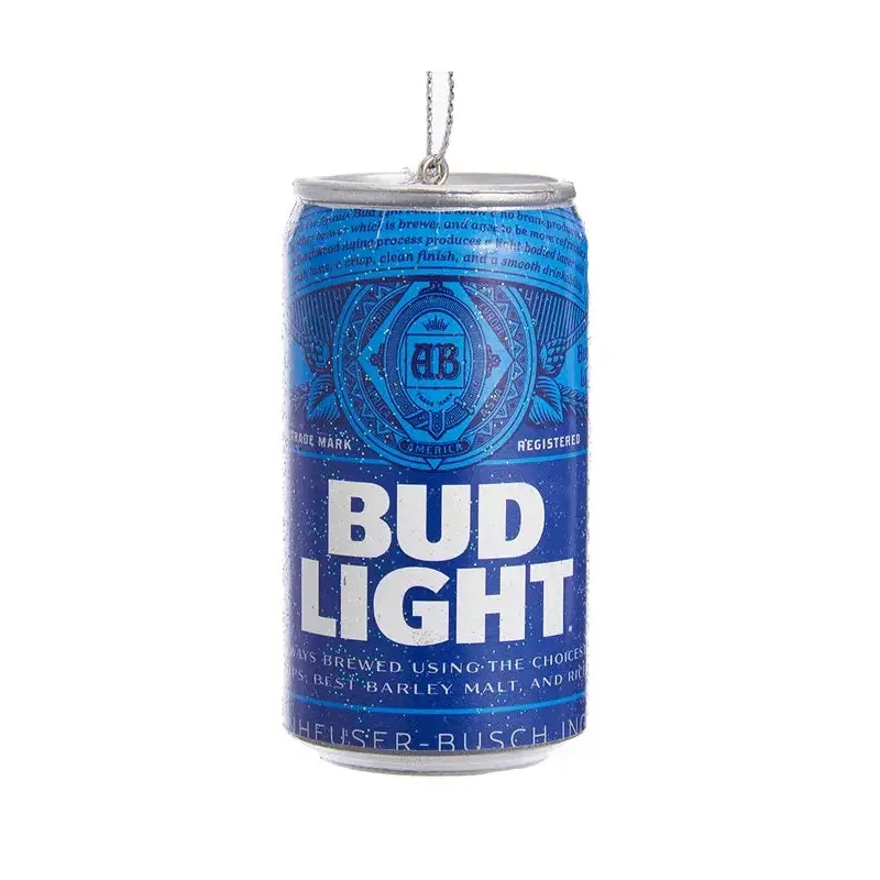 3" Bud Light Beer Can Ornament