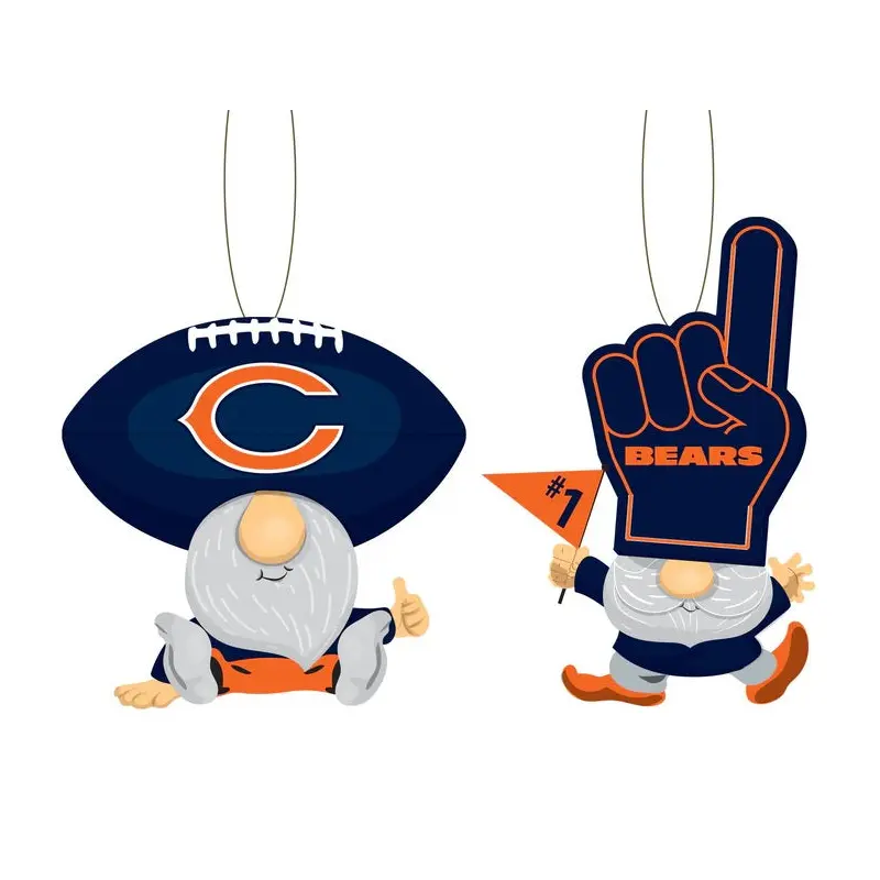 3" Chicago Bears Gnome Fan Ornament
