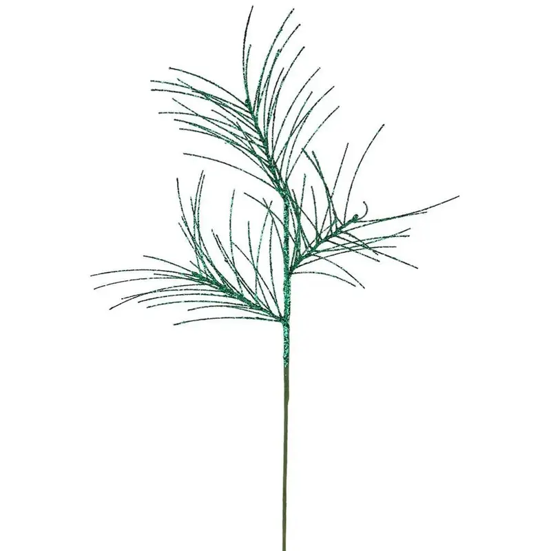 31" Emerald Green Glittered Pine Spray