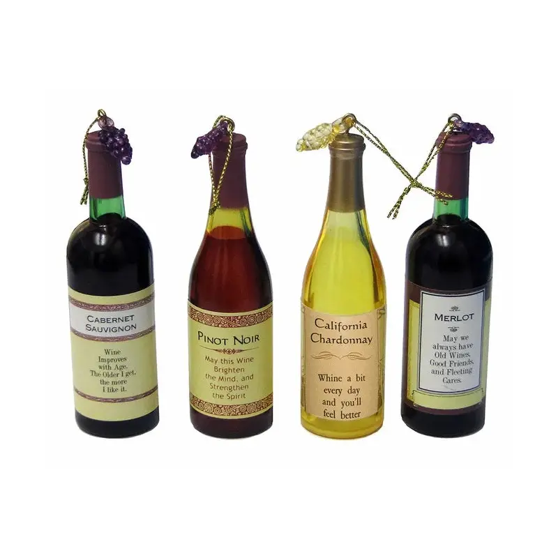 4" Acrylic Wine Bottle Ornament
