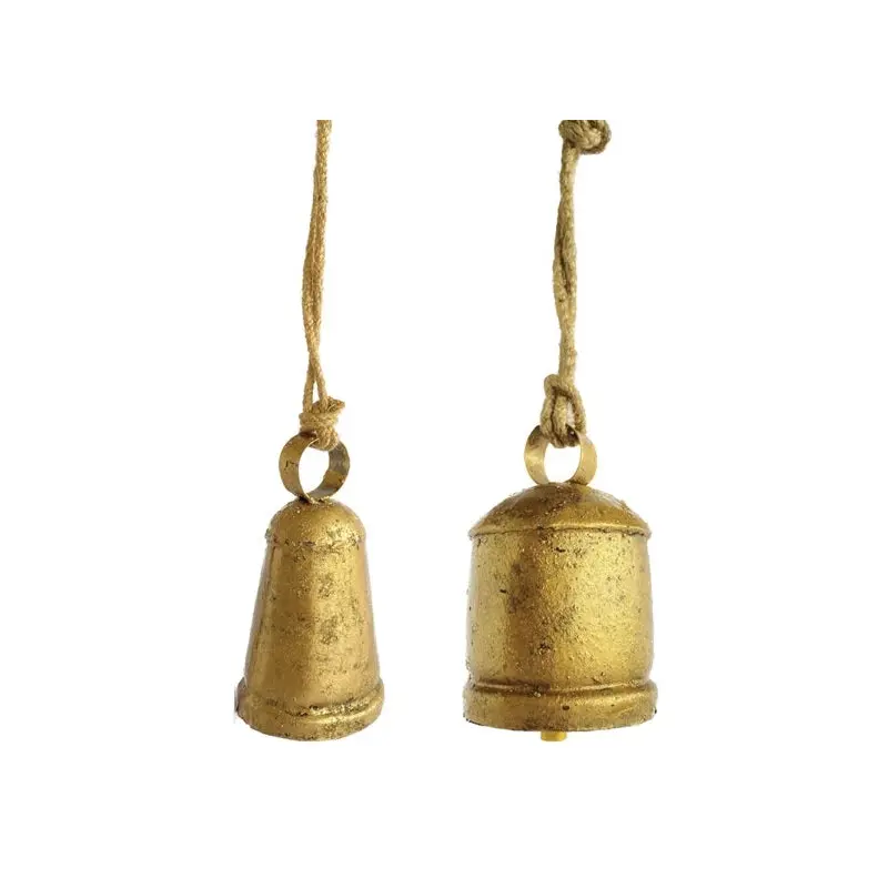 4" Antique Brass Metal Bell Ornament