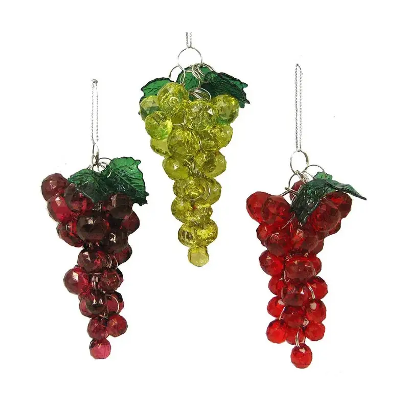 4" Beaded Grape Ornament