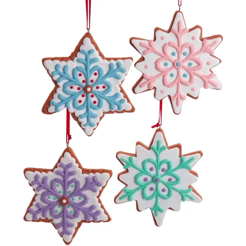 4" Pastel Colored Gingerbread Cookie Ornament