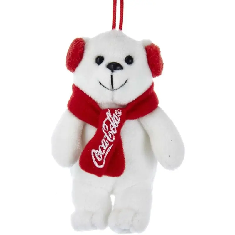 4" Plush Coca-Cola Polar Bear Ornament
