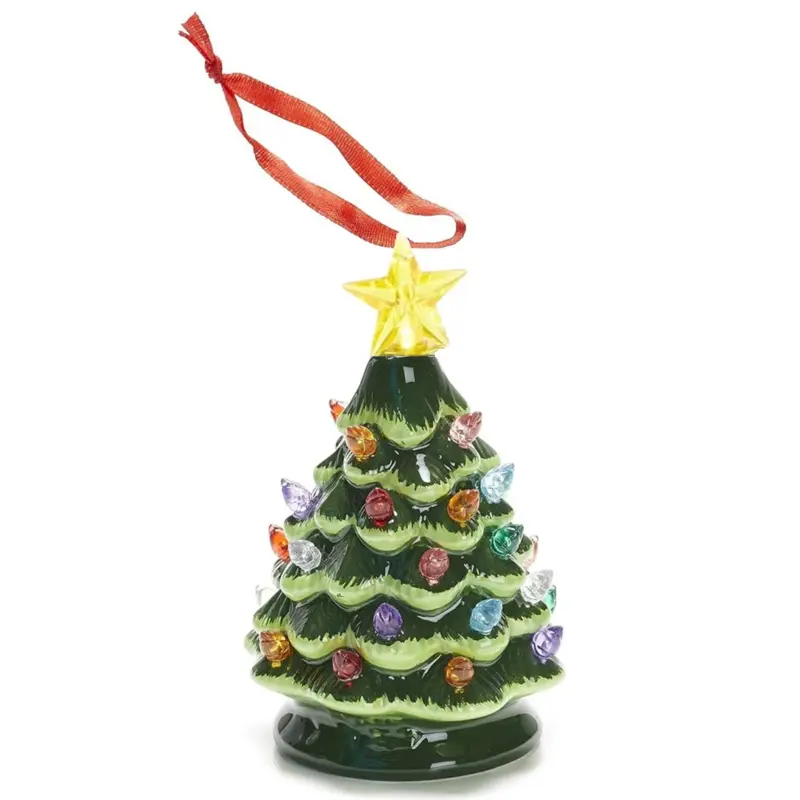 5.25" Tinsel Town Vintage Lighted Tree Ornament