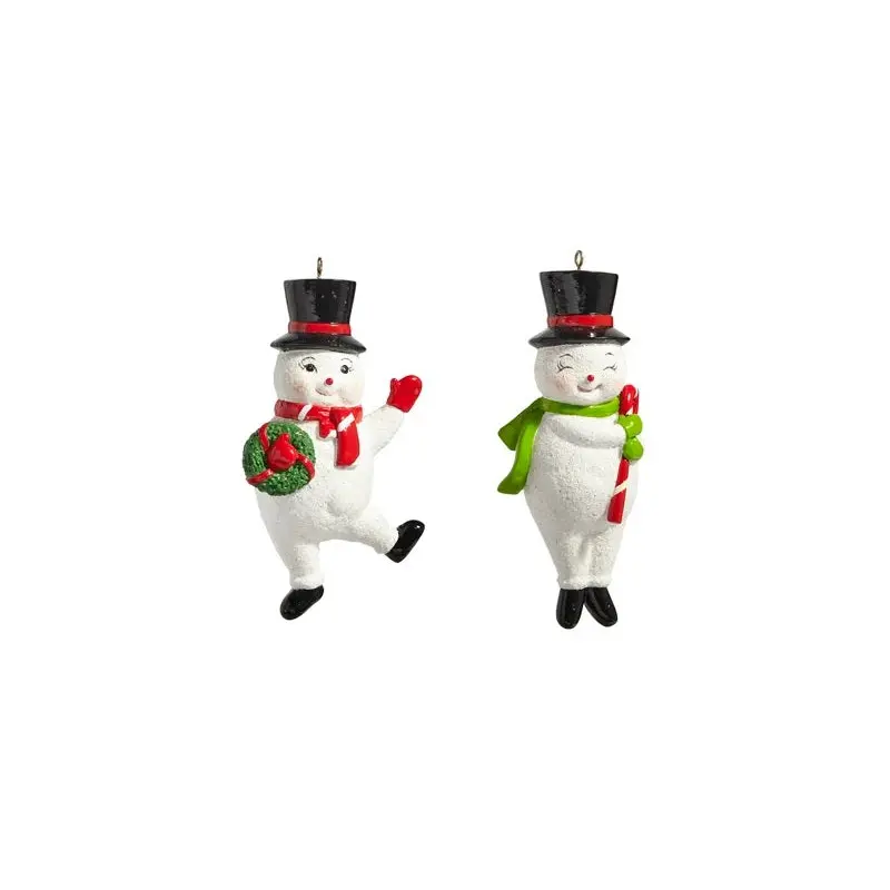 5.5" Glittered Snowman Christmas Ornament