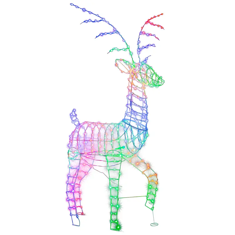5.9' LED Programmable Smart Standing Reindeer Decoration - Remote & App Control